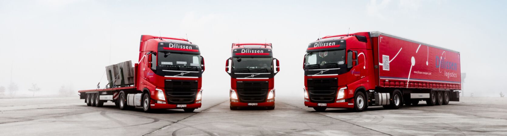 Drei LKW von Dilissen GmbH.